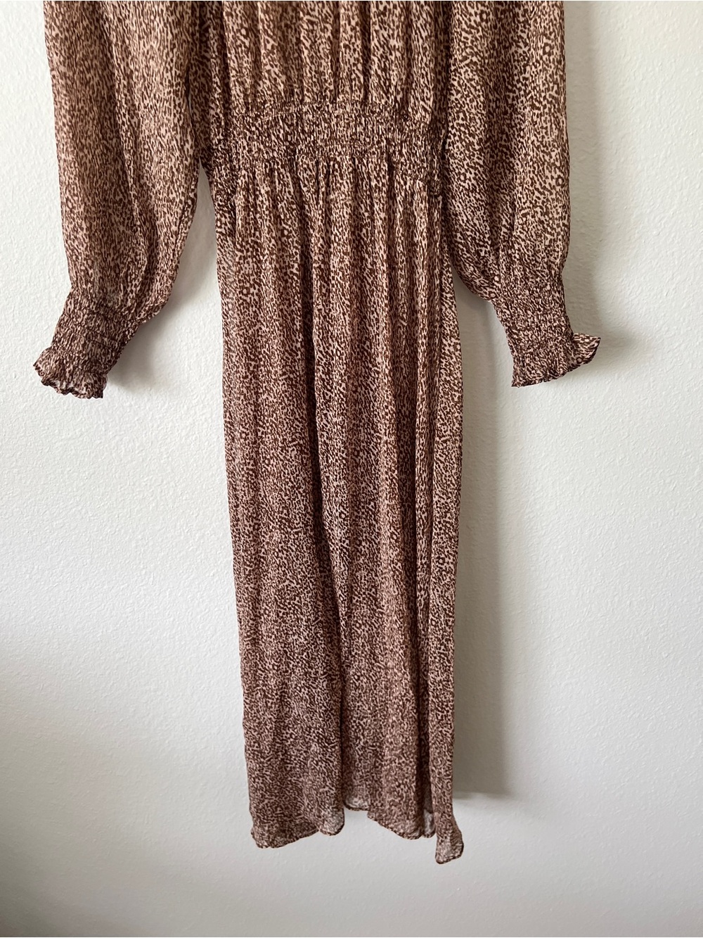 MNG Lagoon Women’s Animal Print Maxi Long Sleeve Dress Size 2 - Picture 8 of 9